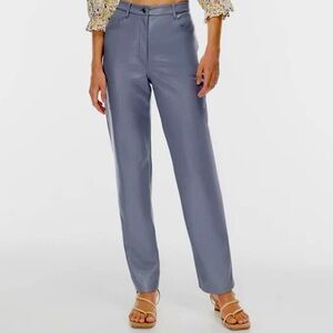 Aritzia Wilfred Gray Melina Straight Leg Pants